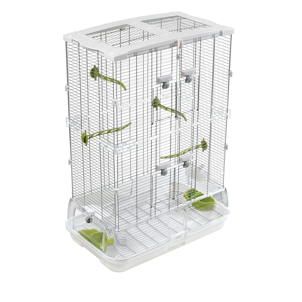 Vision M02 jaula para aves con budgies y finches, espacio cómodo para moverse