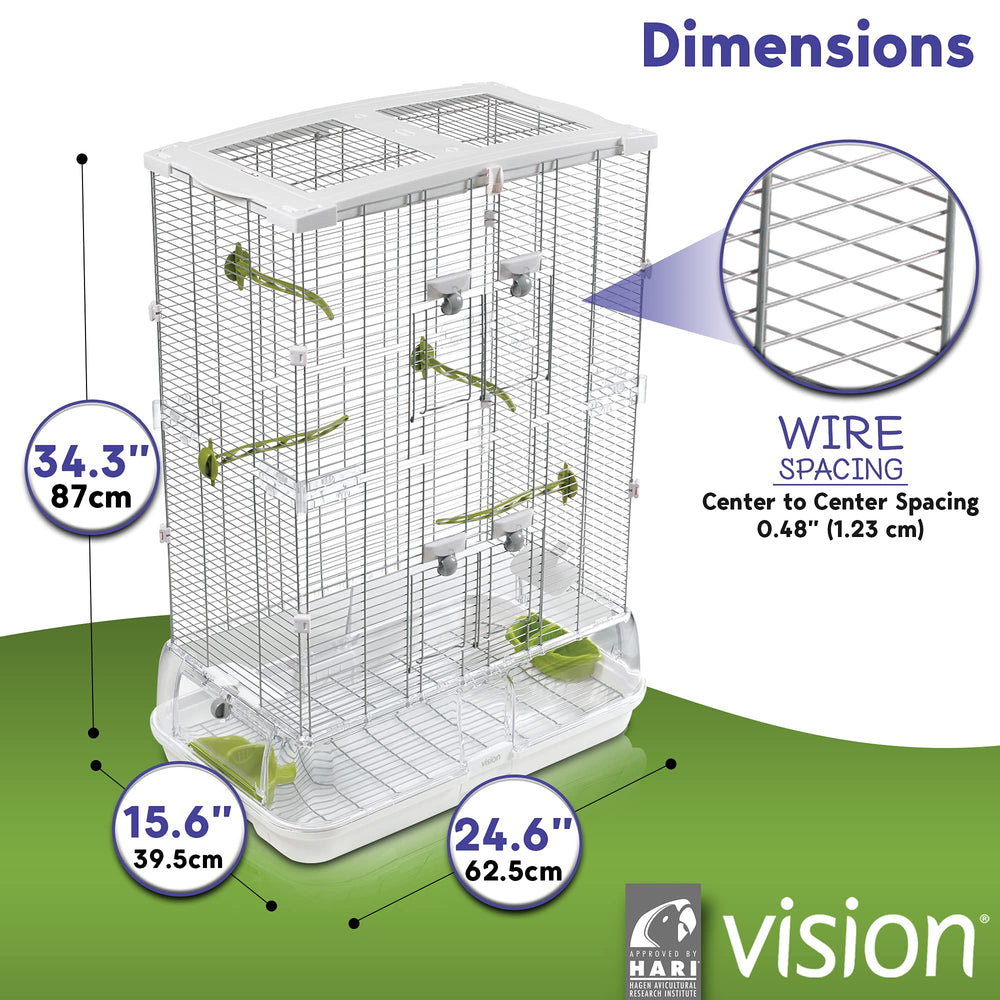Vision M02 perchas multi-agarre promueven circulación y comodidad para las patas