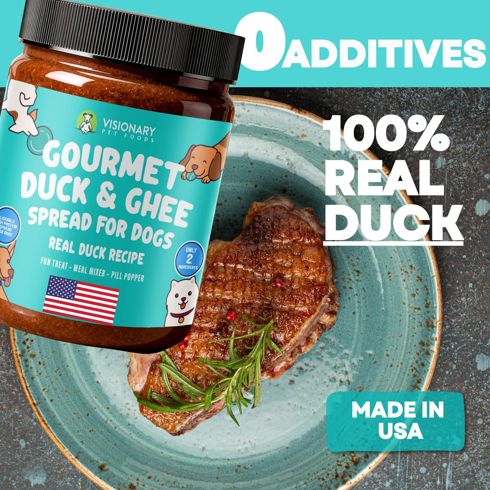 Visionary Pet Foods relleno para juguete masticable con sabor a pato.