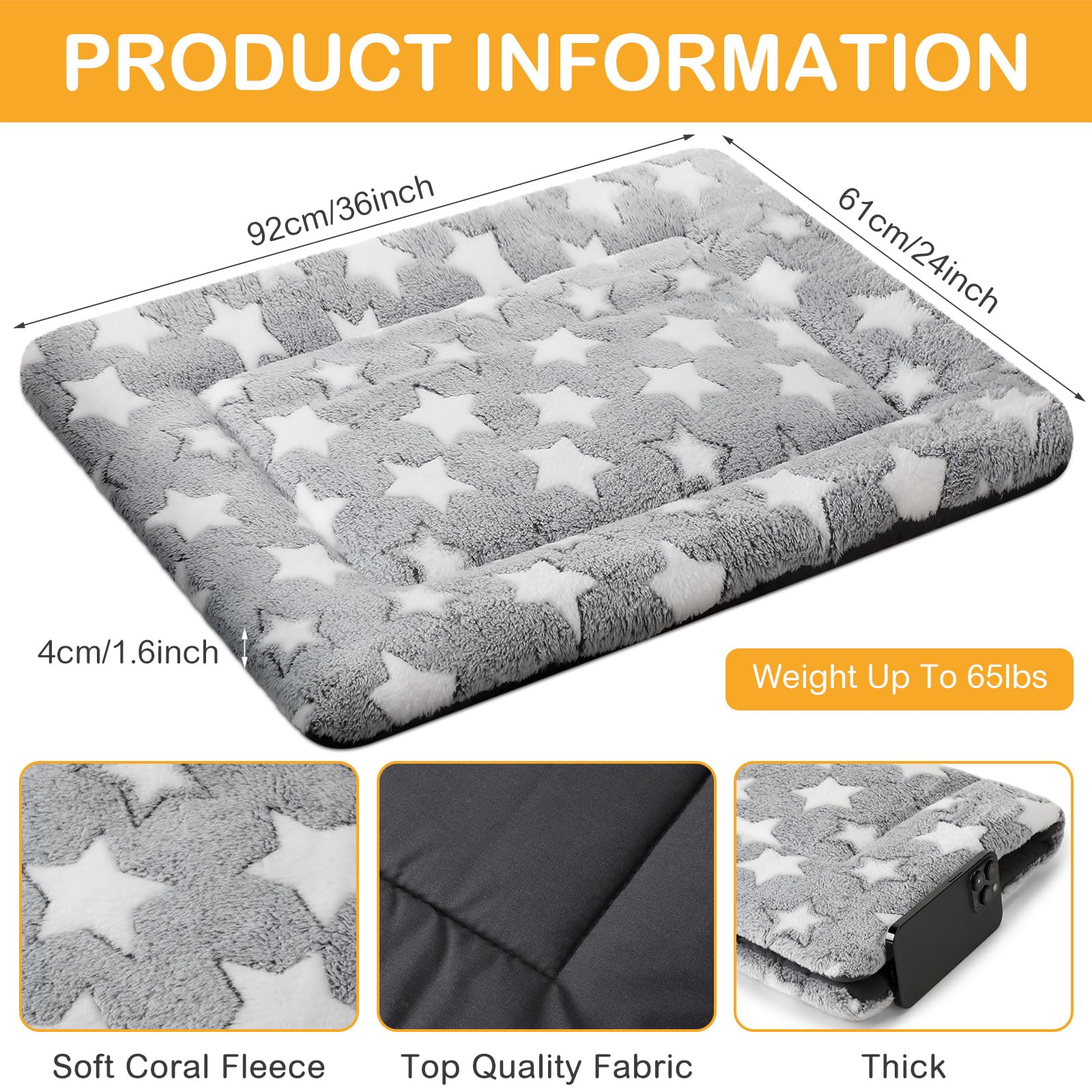 VitalCozy almohadilla perro reversible de doble cara para uso en casa o viaje