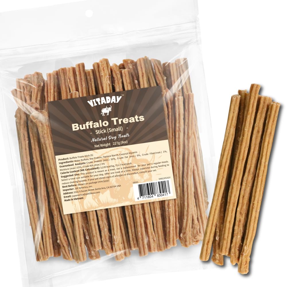 Vitaday búfalo palito-8oz, premio sabroso para entrenar.