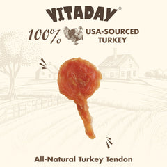 VITADAY tendones-pavo-lollipop-sin-granos, opción hipoalergénica para estómagos sensibles.