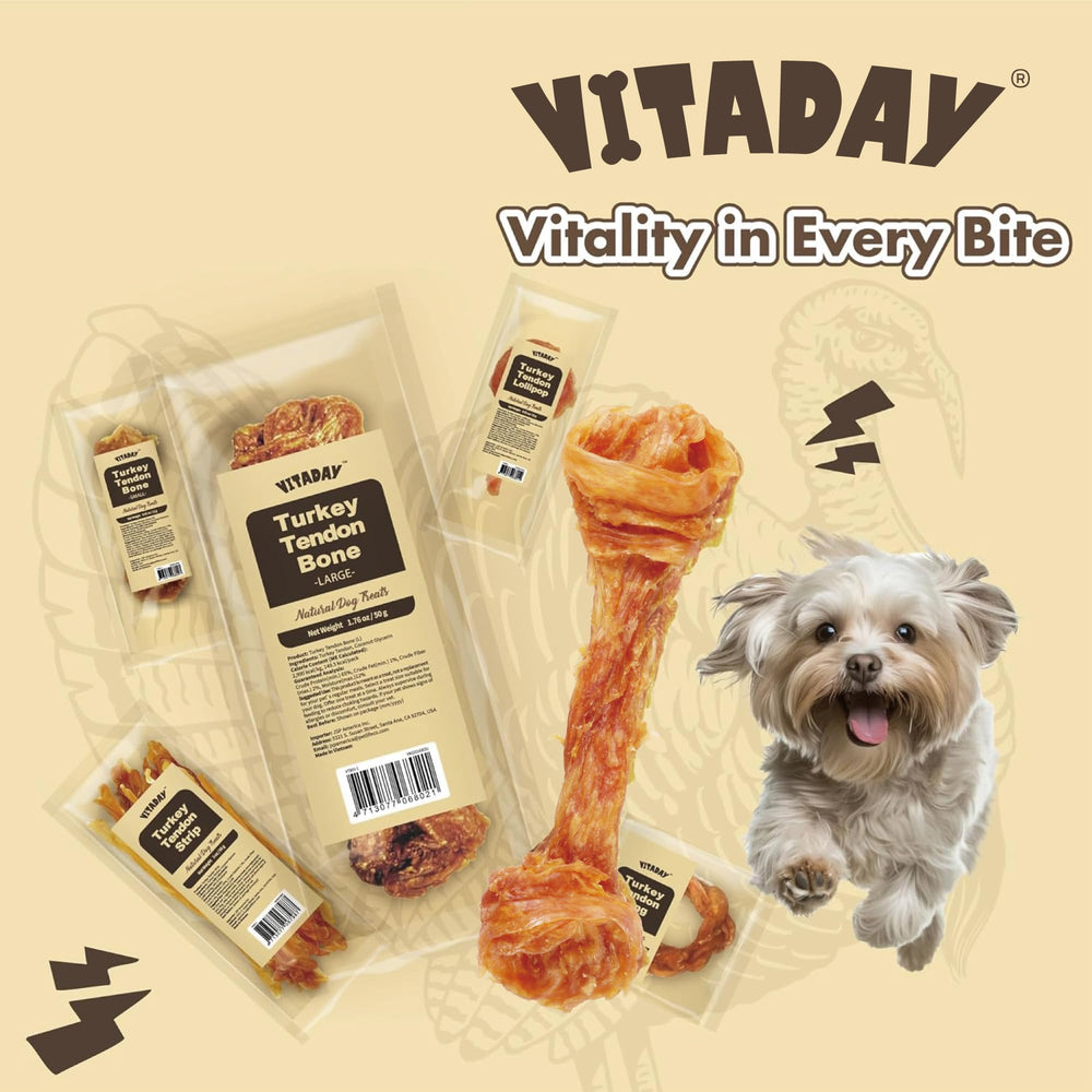 Ideal como snack de recompensa natural para perros grandes con VITADAY.
