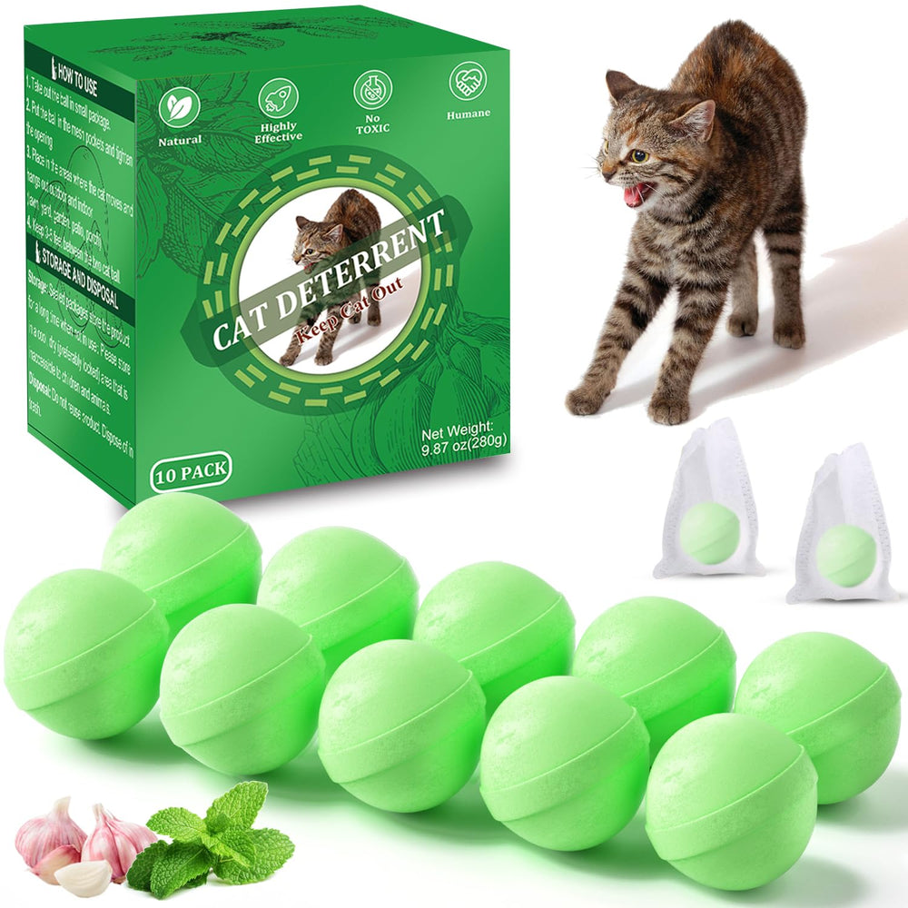 VITAFOR Deterrente para Gatos: bolas aromáticas exteriores para mantener gatos fuera del jardín.