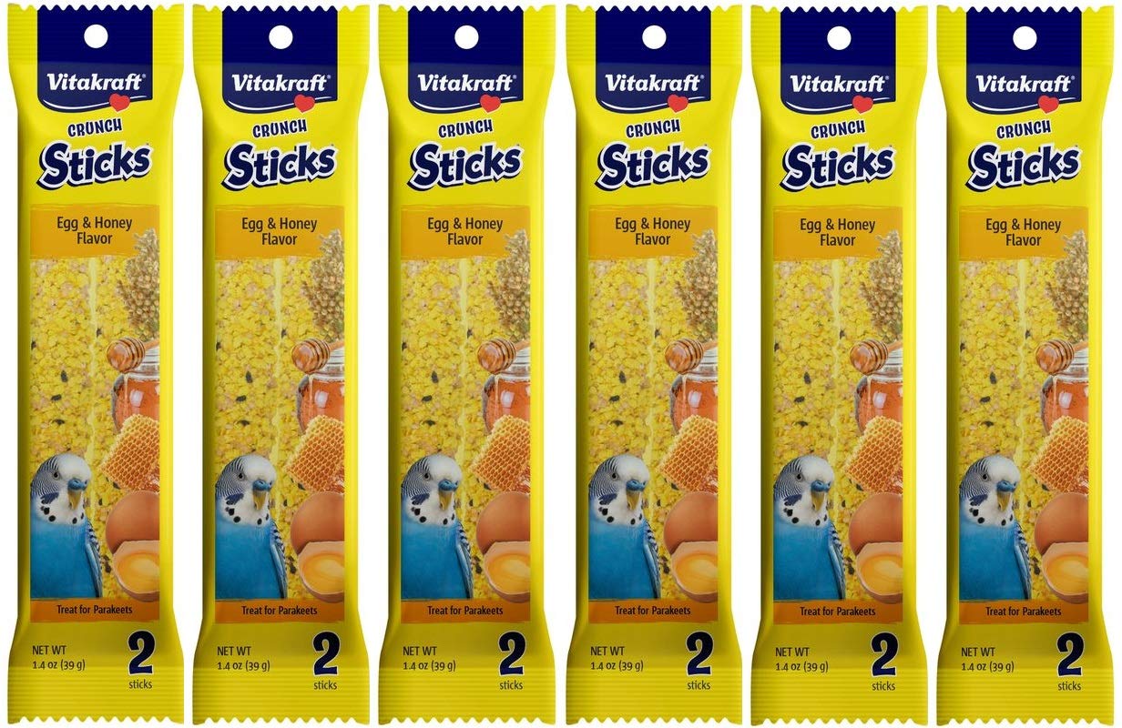 Vitakraft palitos crujientes huevo y miel para periquitos, entretenimiento y sabor