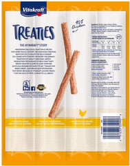 Vitakraft Treaties tiras de pollo crujientes: premio práctico para entrenamiento.