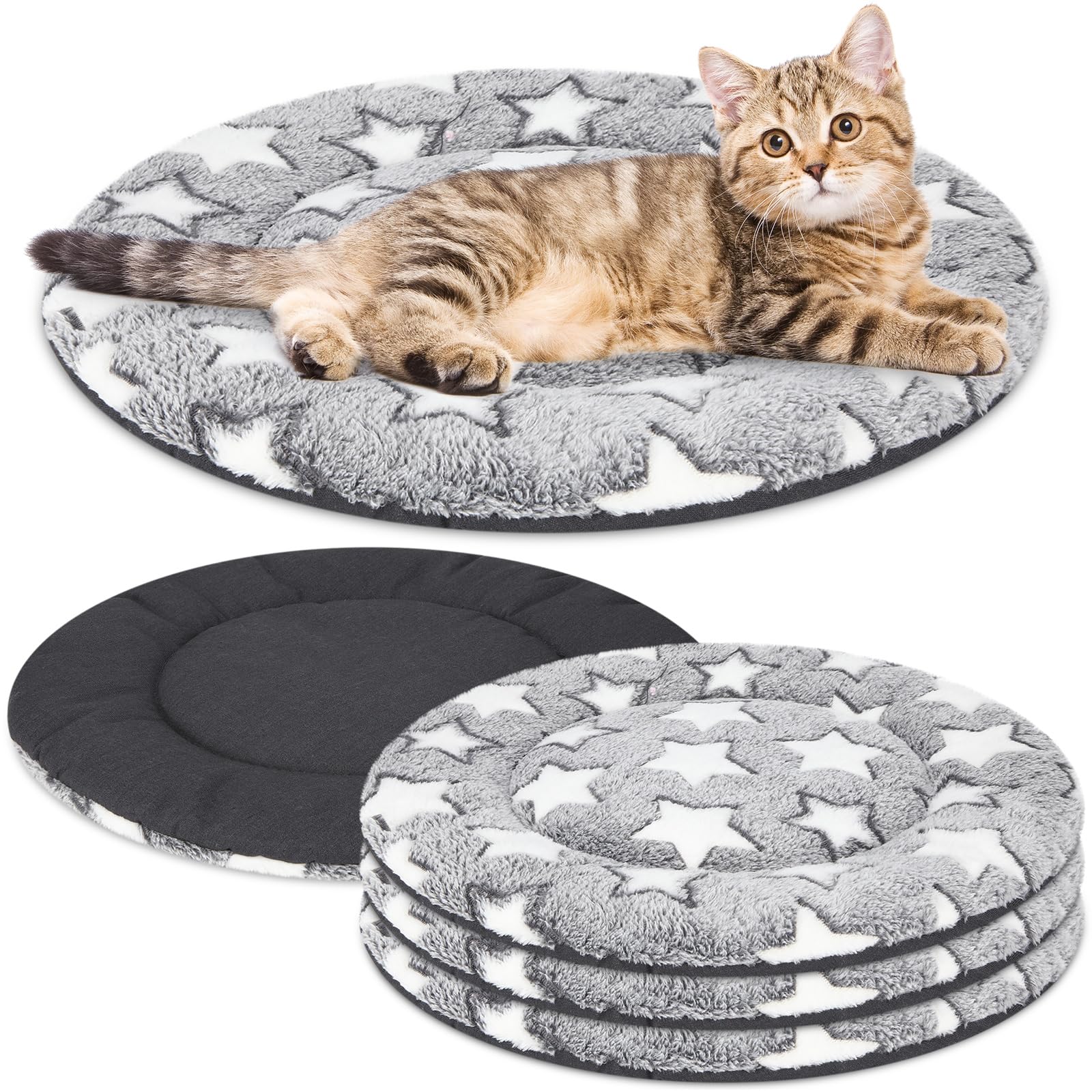Almohadilla VitalCozy para jaula, diámetro 40 cm, gris, ideal para viaje