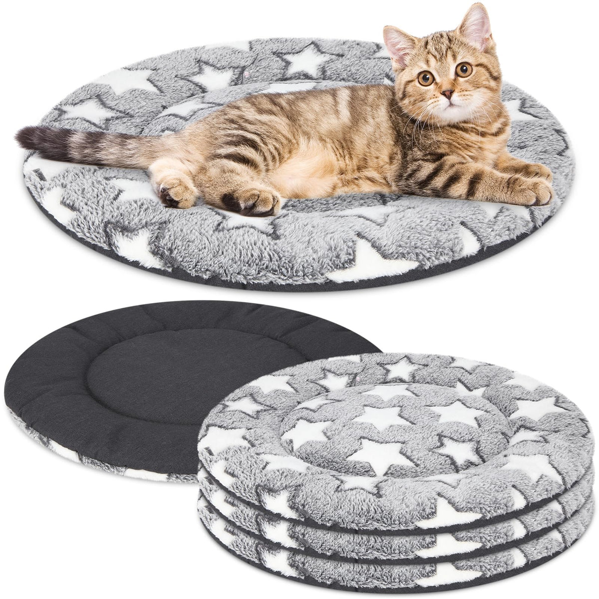 Almohadilla VitalCozy para jaula, diámetro 40 cm, gris, ideal para viaje