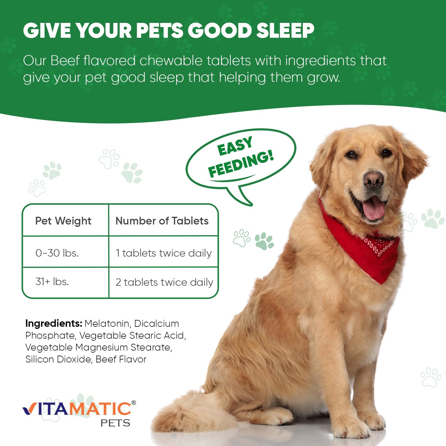Vitamatic Melatonina para perros: caja con dos paquetes para viajes tranquilos