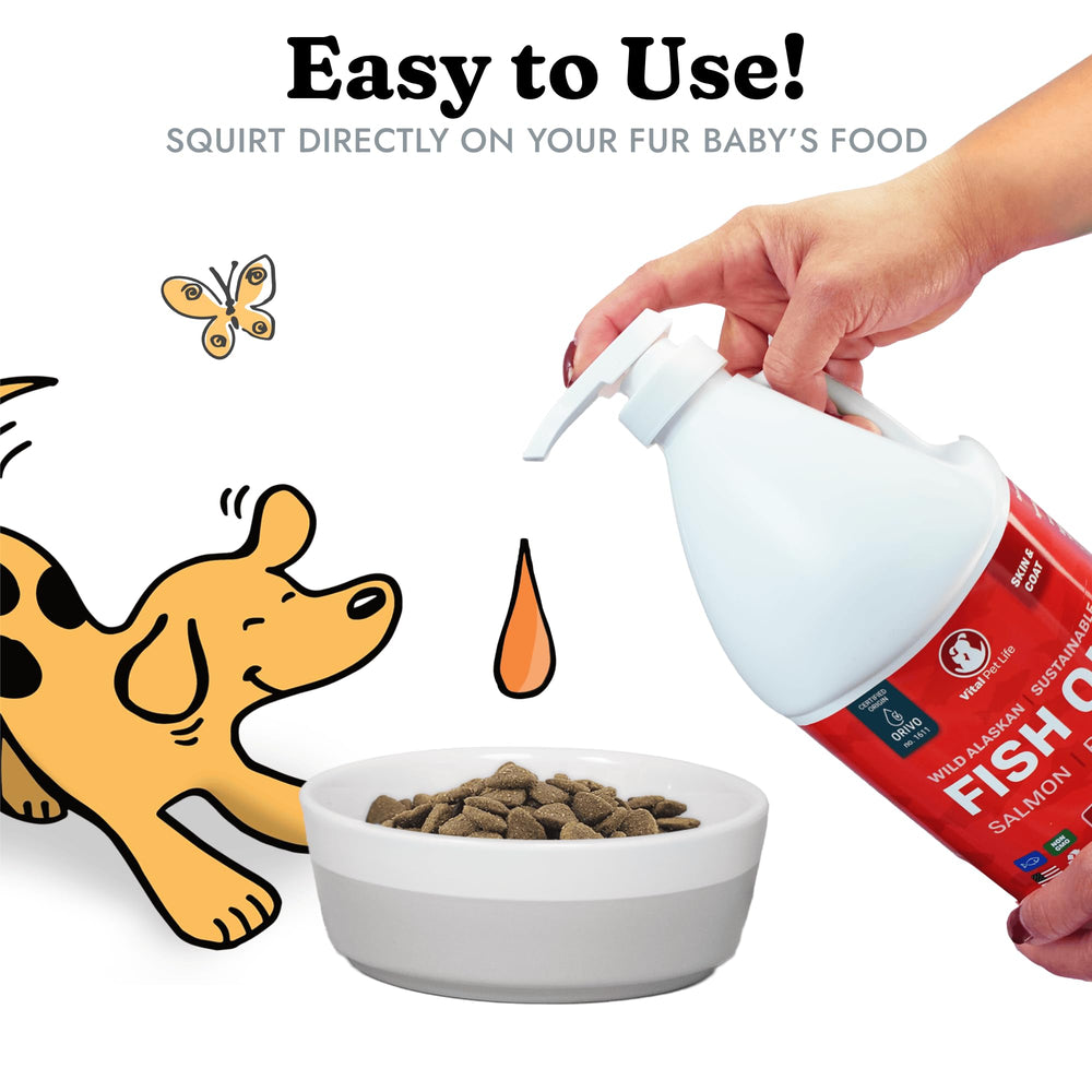 Vital Pet Life Pelaje suave gracias al omega 3 para mascotas.