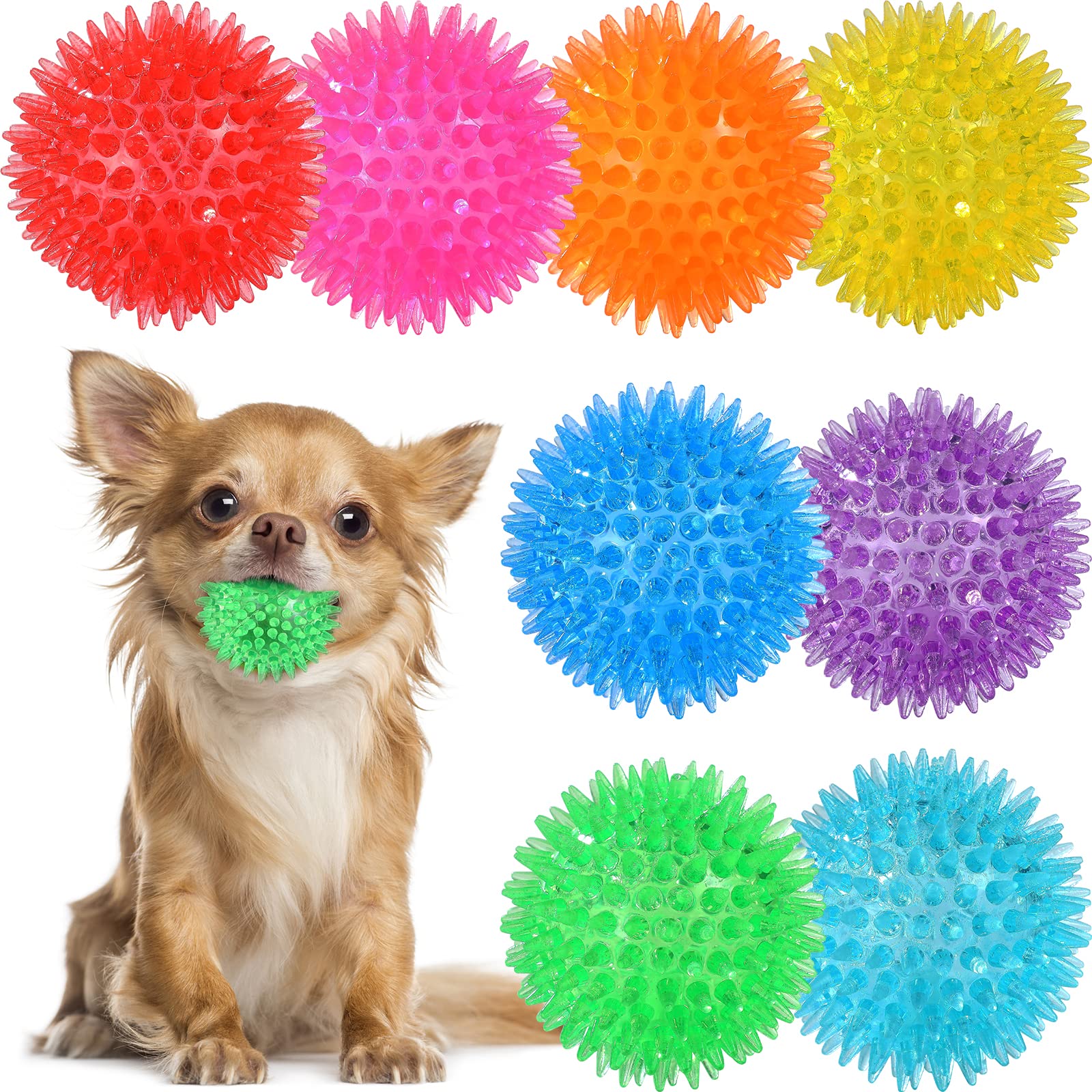 Bola espinosa VITEVER 2.5 pulgadas para juego y masticación
