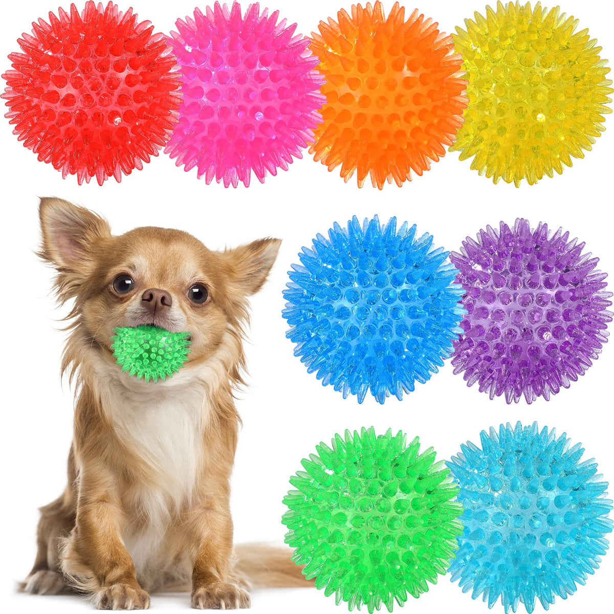 Bola espinosa VITEVER 2.5 pulgadas para juego y masticación