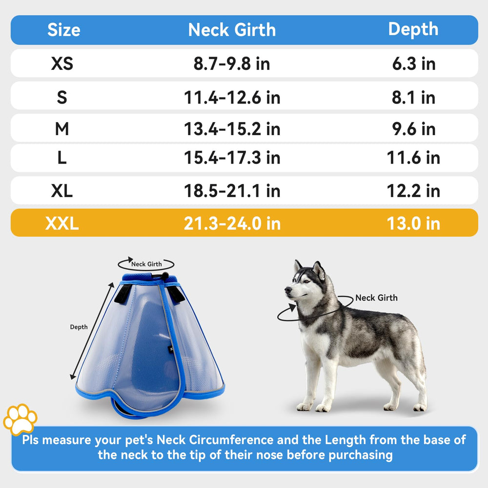 Talla XXL del collar Vithael para perros grandes