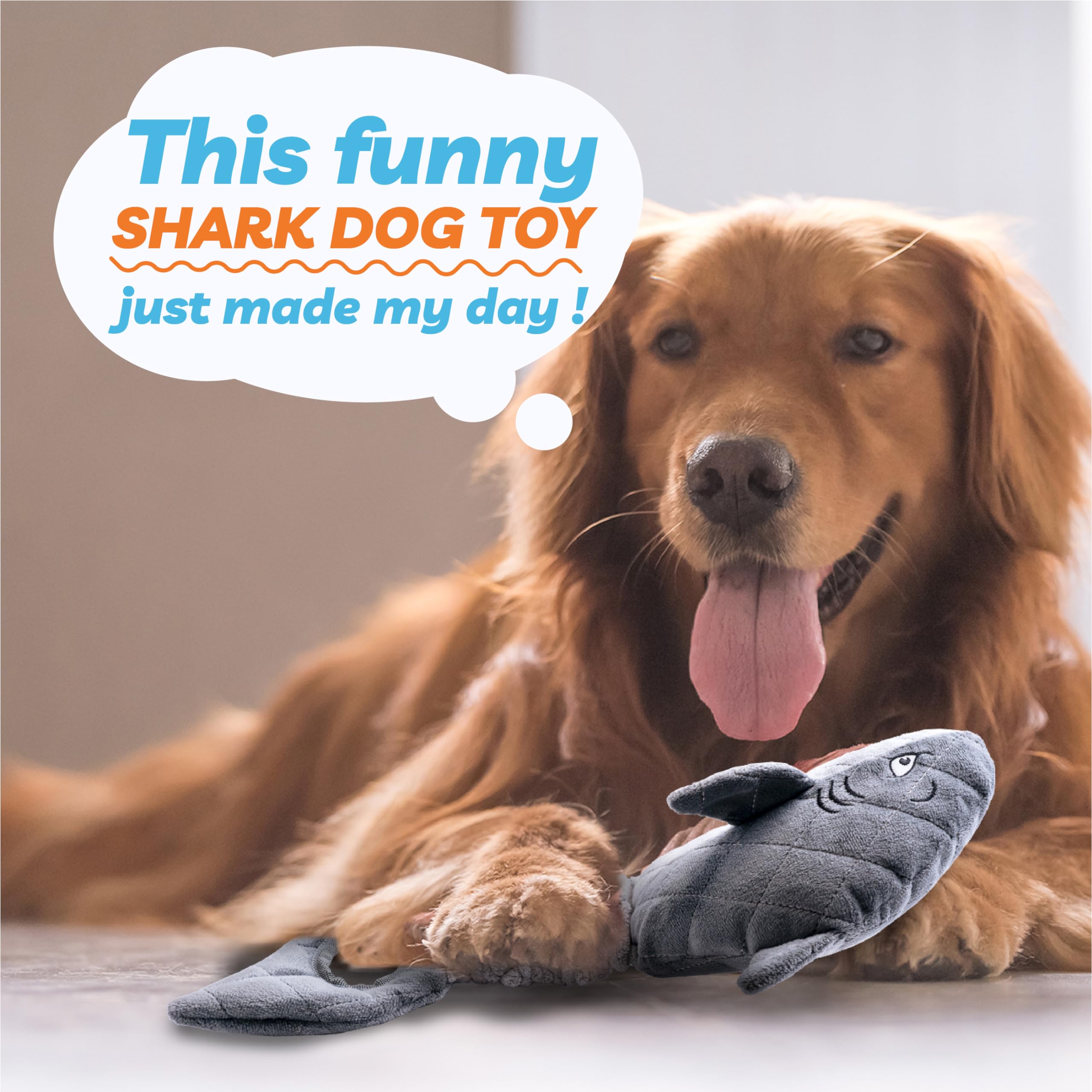 Regalo perfecto Vitscan tiburón interactivo, sorpresa divertida para perros.
