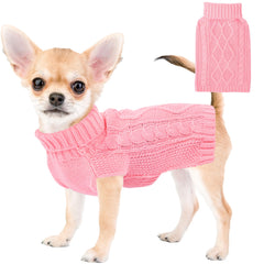 Viunimo sueter perro pequeno cuello alto, cálido y cómodo para el frío.
