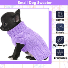 Viunimo sueter rosa claro para perro pequeño, cómodo y fácil de poner