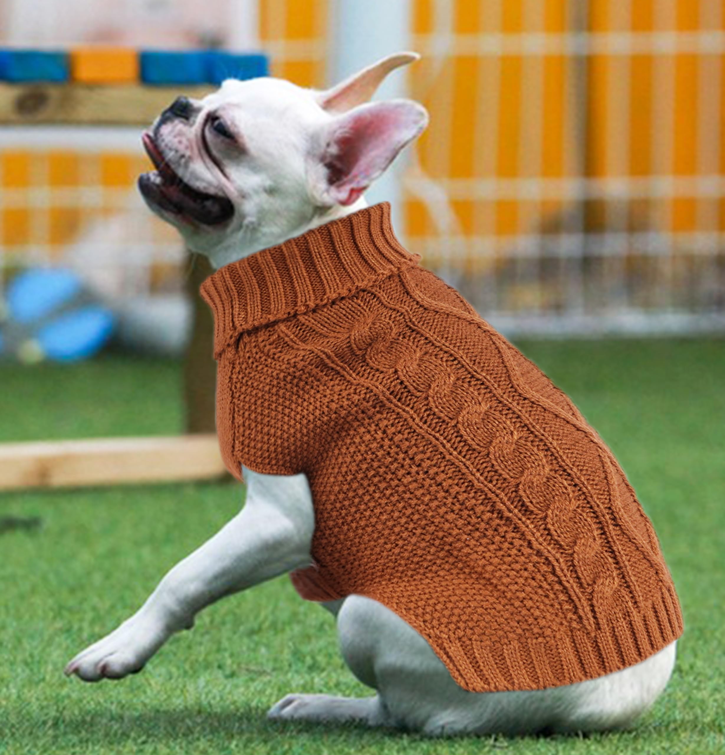 Viunimo sueter rosa sin mangas, cuello cálido para días fríos.