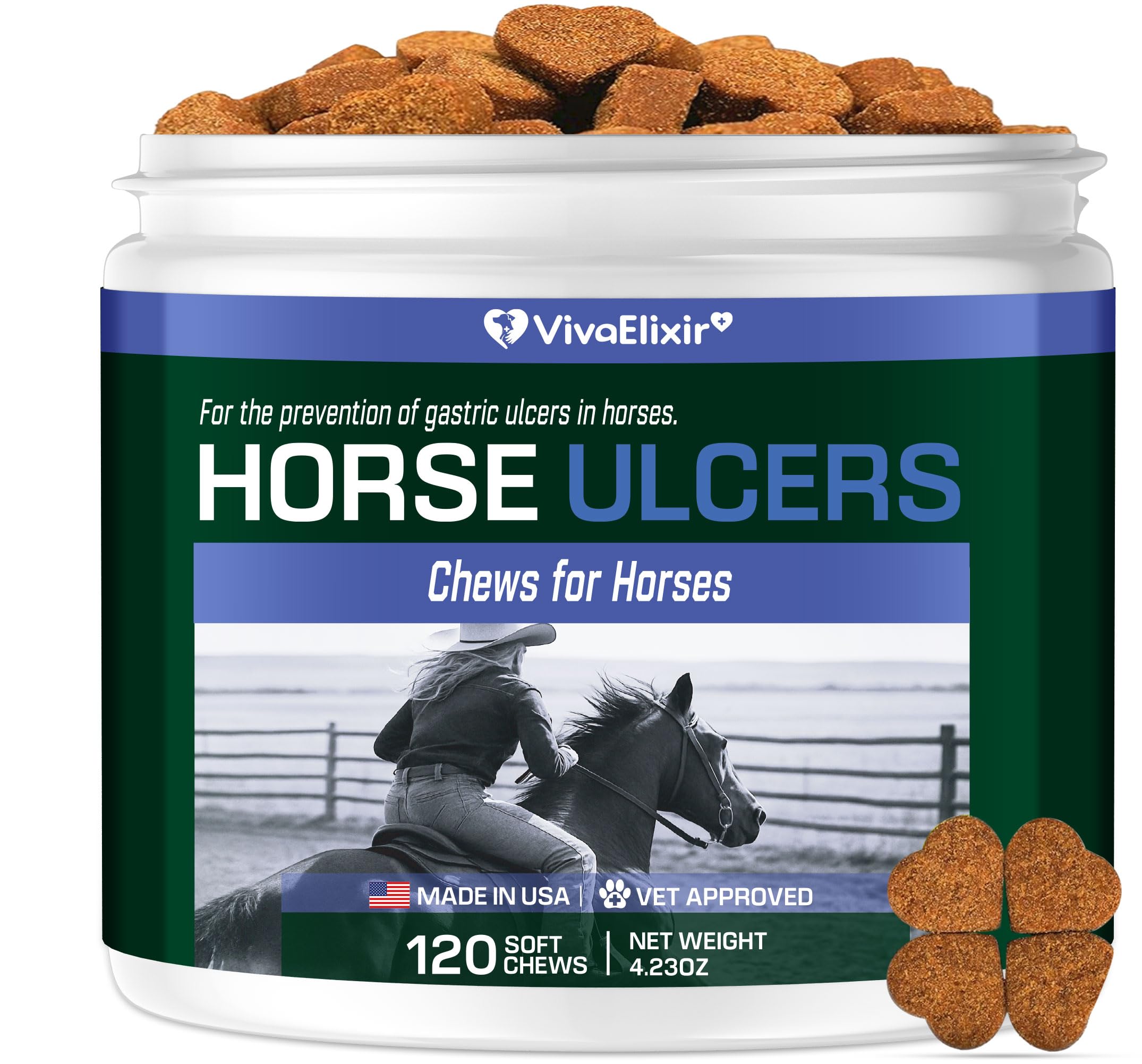 VivaElixir: caballos con ulcera reciben apoyo digestivo suave en tabletas masticables