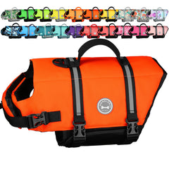 Chaleco salvavidas VIVAGLORY en naranja brillante para mayor visibilidad al nadar.