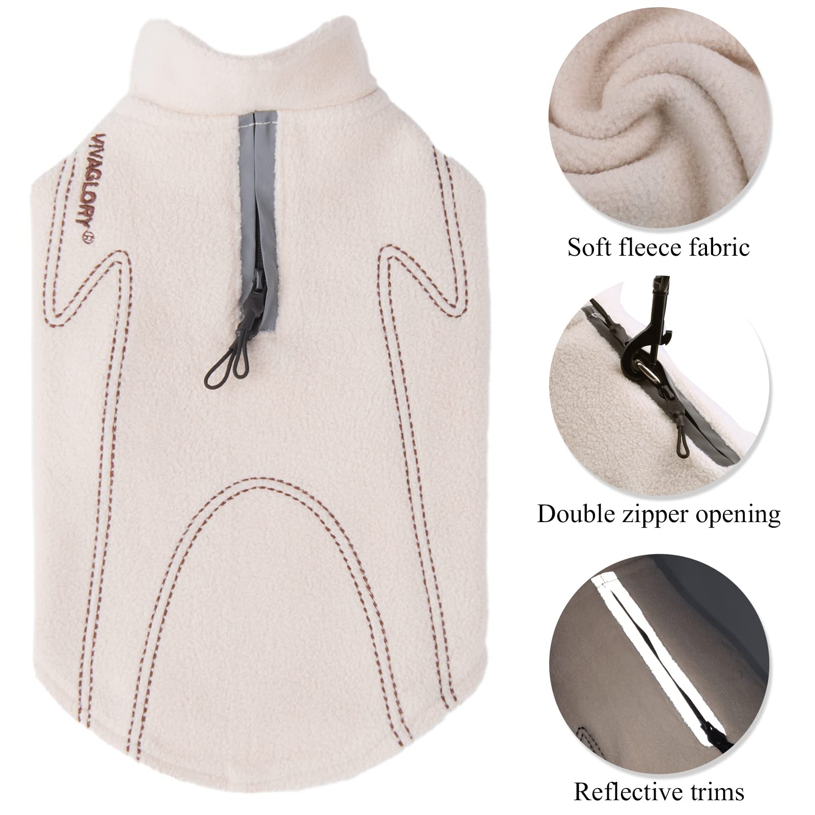 VIVAGLORY chaqueta invernal de doble capa manteniendo el calor con suavidad
