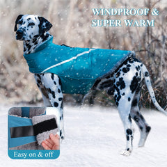 VIVAGLORY Snowrap, abrigo con hueco para arnés, fácil de poner.