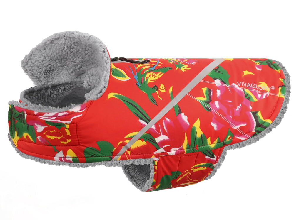 VIVAGLORY Snowrap chaqueta para perro, vista frontal, mantiene al perro abrigado en frío