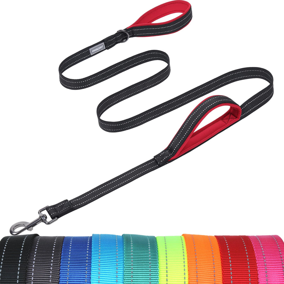 Correa VIVAGLORY Twingrip con doble asa para paseos controlados.