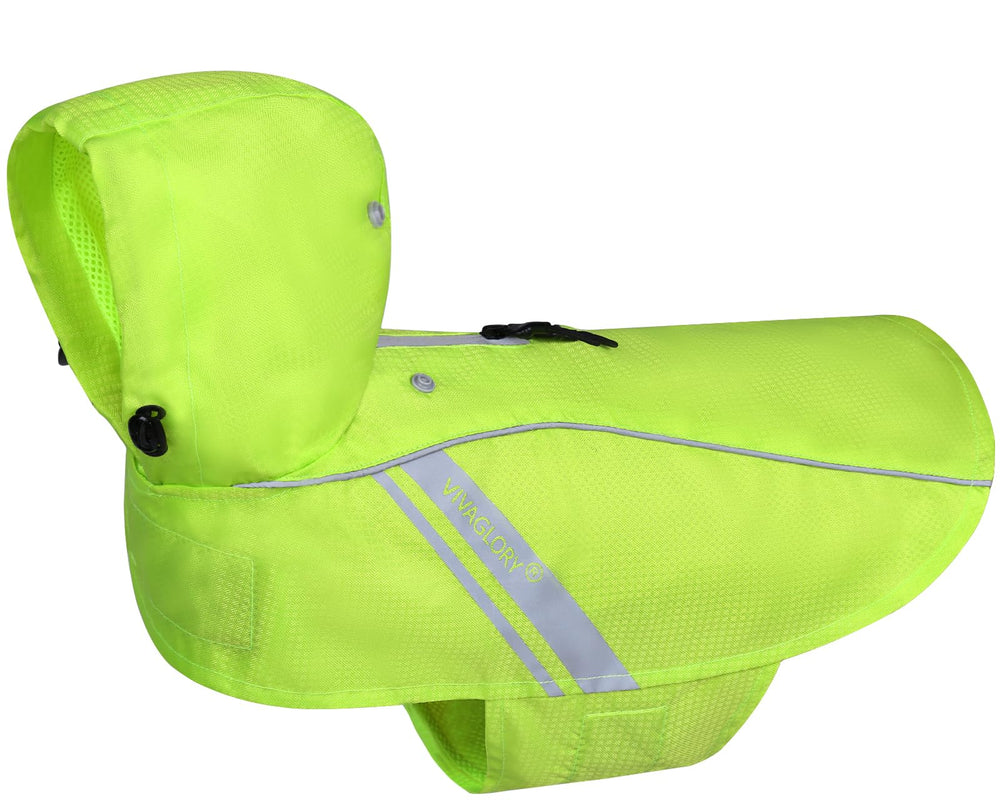 VIVAGLORY Wetoff abrigo impermeable amarillo protege al perro durante la lluvia y paseos