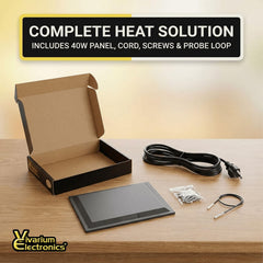 Compatibilidad con termostato para control de temperatura en el terrario.