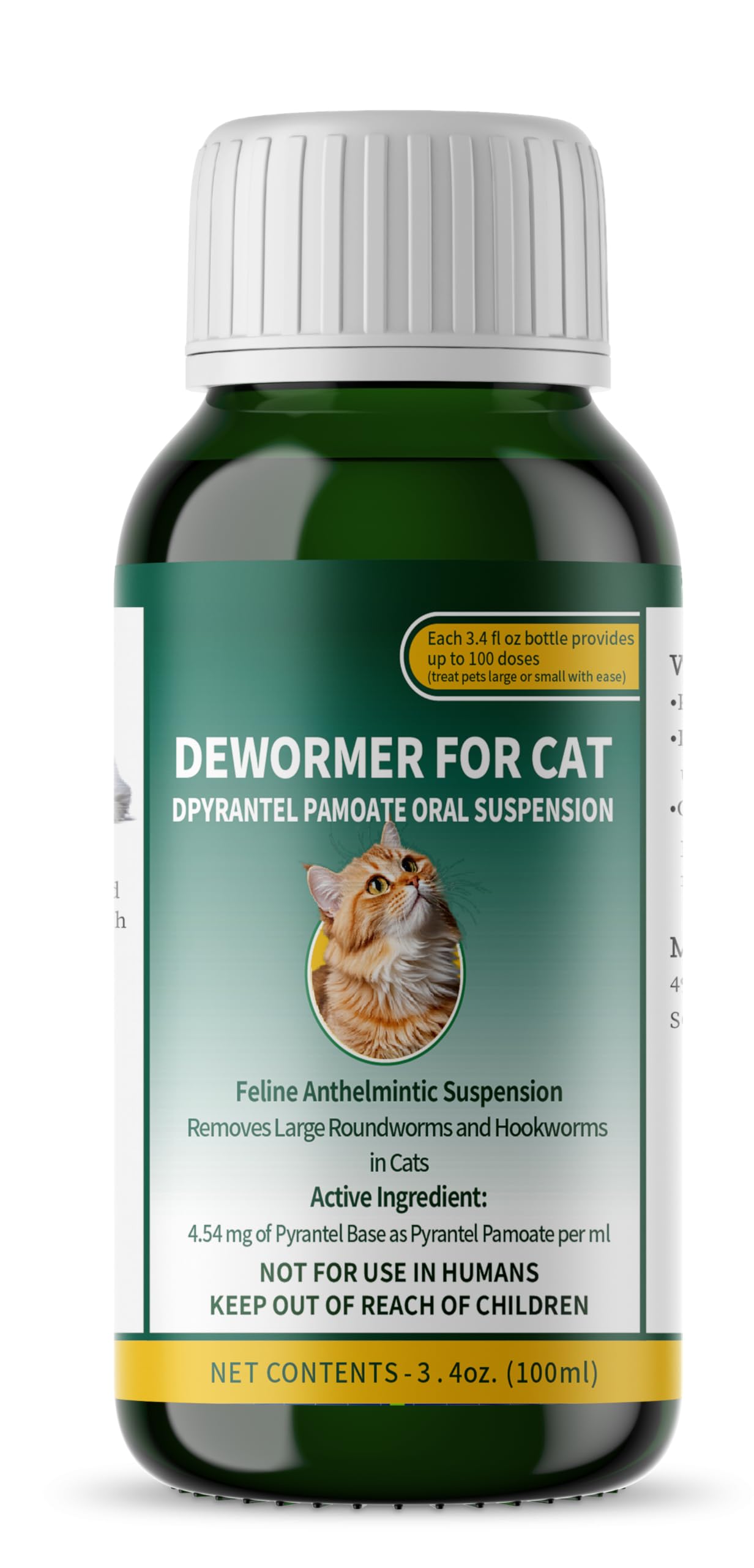 VivelysZoa desparasitante líquido para gatos y gatitos, ayuda a eliminar gusanos.