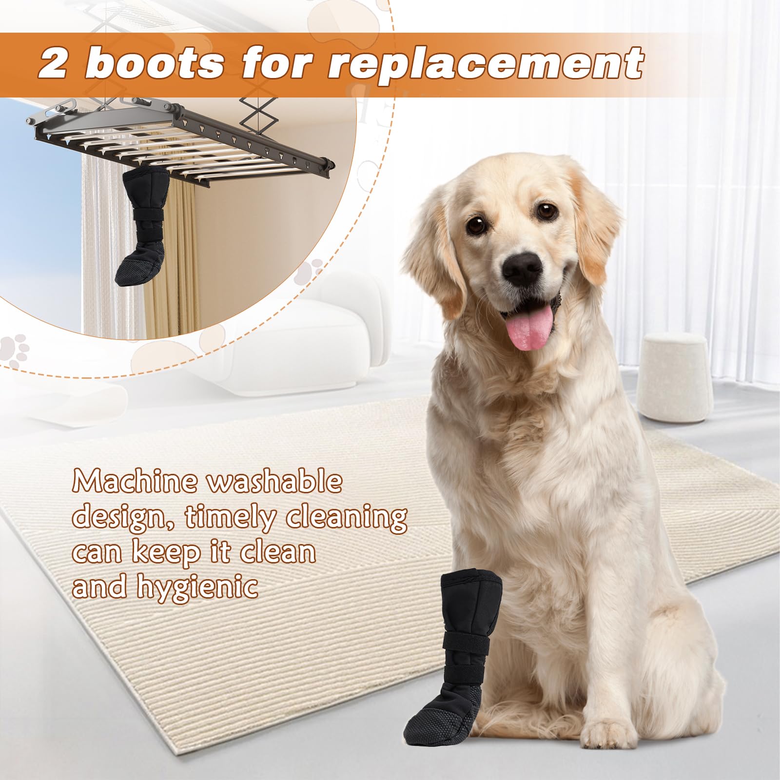 Paquete con dos botas Vivid Habitat para rotación y limpieza durante la recuperación