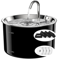 Bebedero VIVIDORAMA para gatos en acero inoxidable, fácil de limpiar y con gran capacidad.