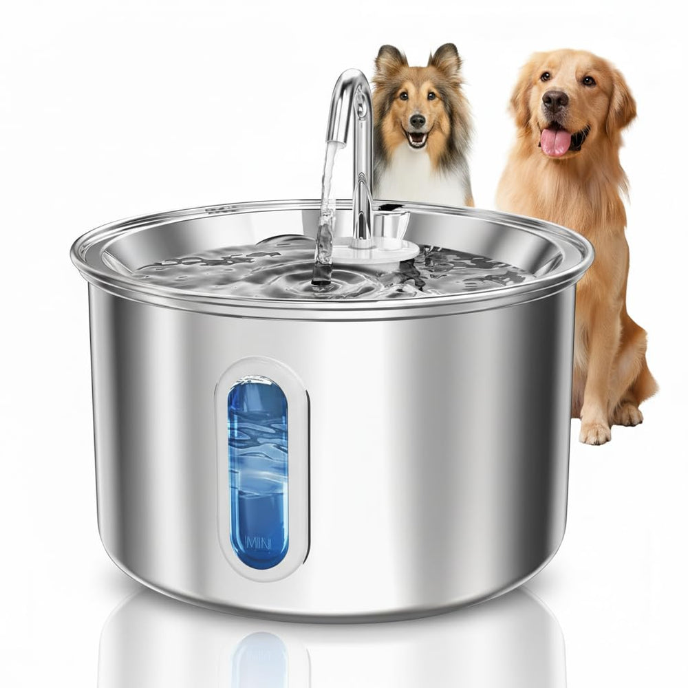 Fuente de agua para gatos VIVIDORAMA en acero inoxidable, verás resistencia y limpieza diaria.
