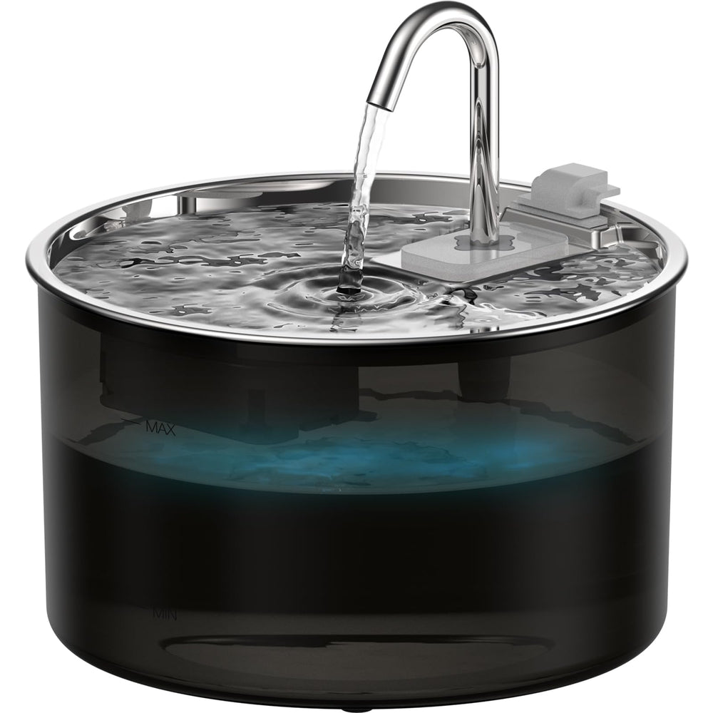 Fuente VIVIDORAMA para gatos con capacidad 101 oz, fácil de rellenar.