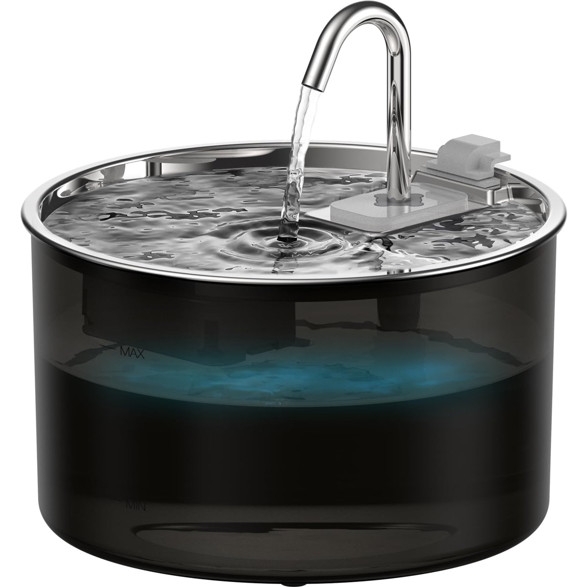 Fuente VIVIDORAMA para gatos con capacidad 101 oz, fácil de rellenar.
