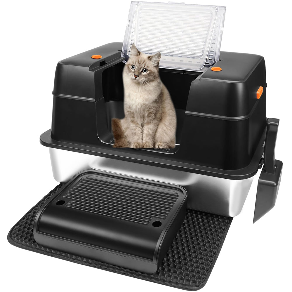 Plataforma para pies facilita acceso a gatos mayores o pequeños.