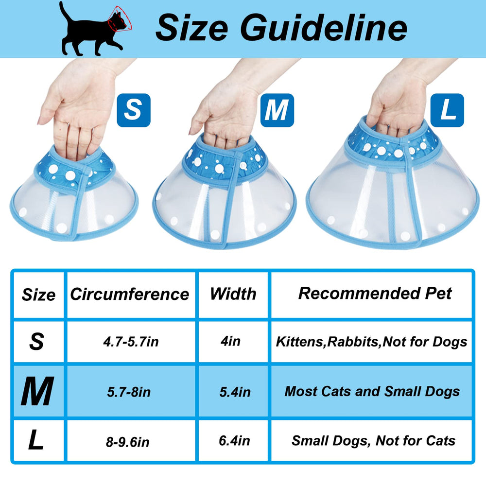 Cono Elizabethano Vivifying diseñado para cachorros, azul
