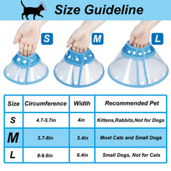 Cono Elizabethano Vivifying diseñado para cachorros, azul
