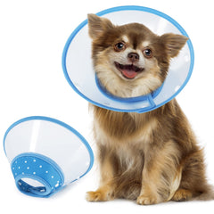 Cono Elizabethano Vivifying para perros pequeños, azul, ajuste cómodo para lamidos postoperatorios
