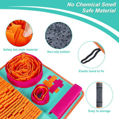 Fieltro lavable de la Vivifying Snuffle Mat facilita mantenimiento y higiene.