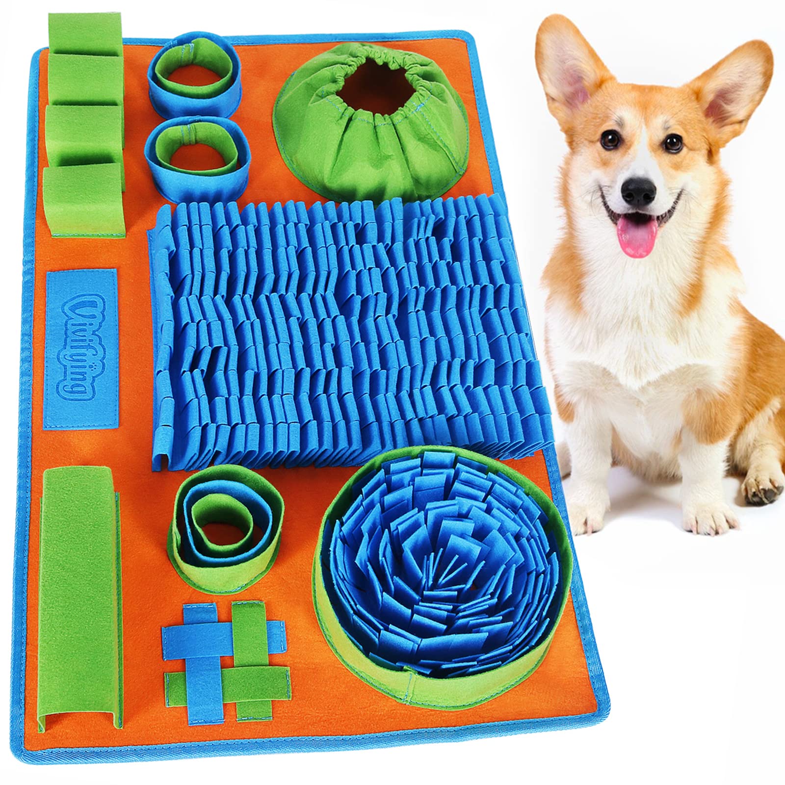 Vivifying Snuffle Mat para perros, interactivo, fomenta juego y estimulación mental.