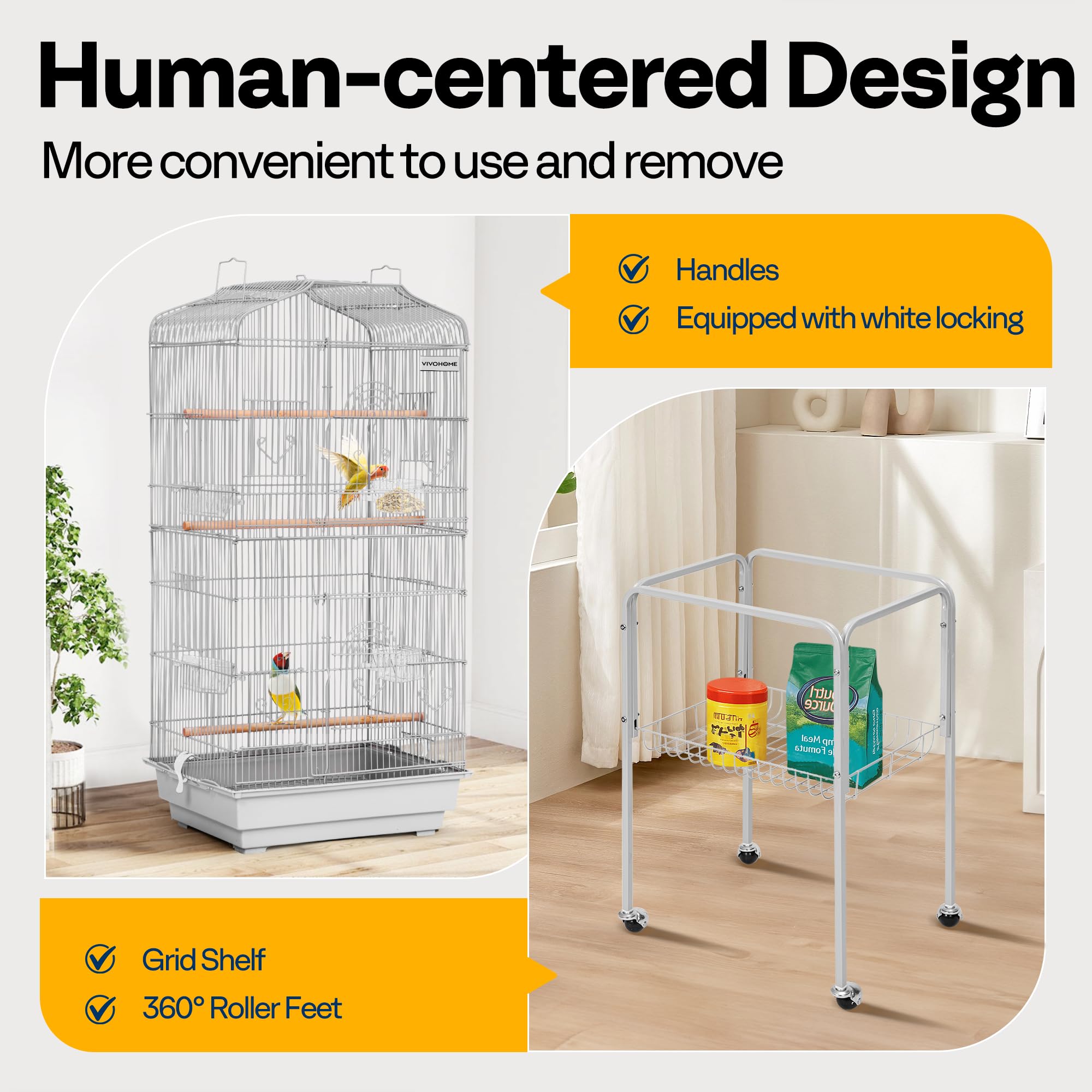 VIVOHOME bandeja deslizante facilita limpieza y mantenimiento.
