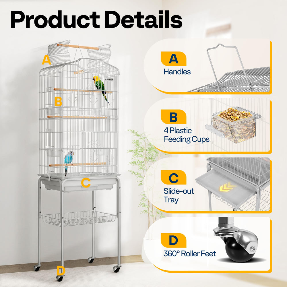 VIVOHOME estante de malla extra para almacenamiento de comida y juguetes.
