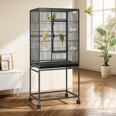 Jaula VIVOHOME para aves de 54 pulgadas con base rodante para mover entre habitaciones