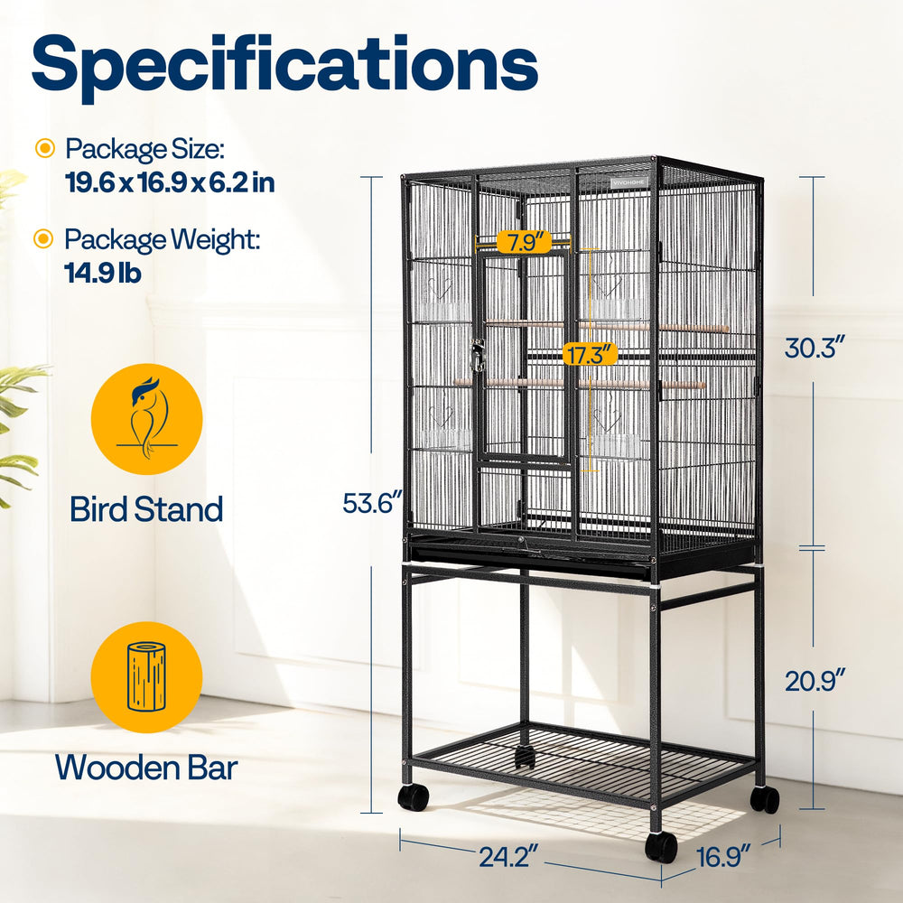 Accesorios incluidos de VIVOHOME permiten organizar comida y juguetes