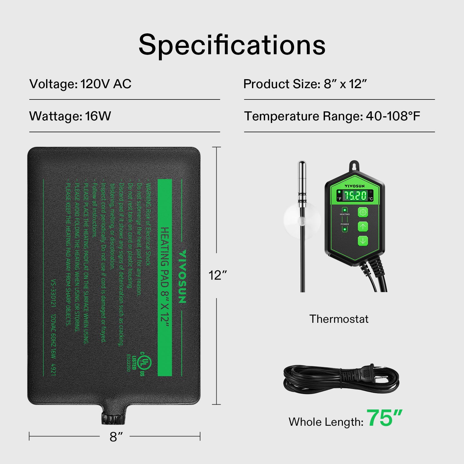 VIVOSUN manta flexible y plegable para almacenamiento sencillo.