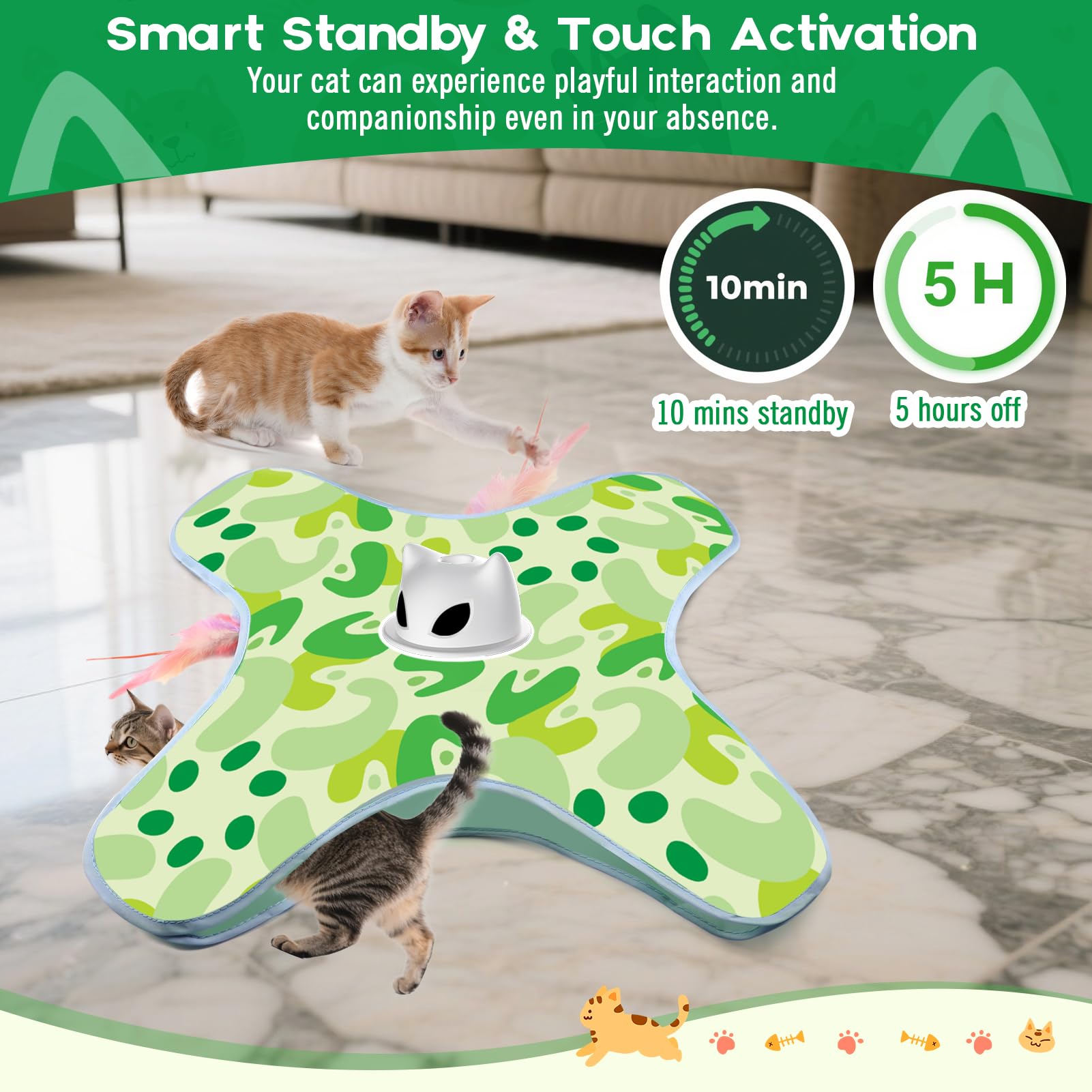 VIWIK luz LED: facilita elegir entre modos de juego para cada gato.