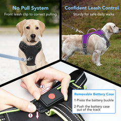 Vizbrite Arnes LUZ LED Perro Ajustes: correas regulables para un ajuste perfecto.