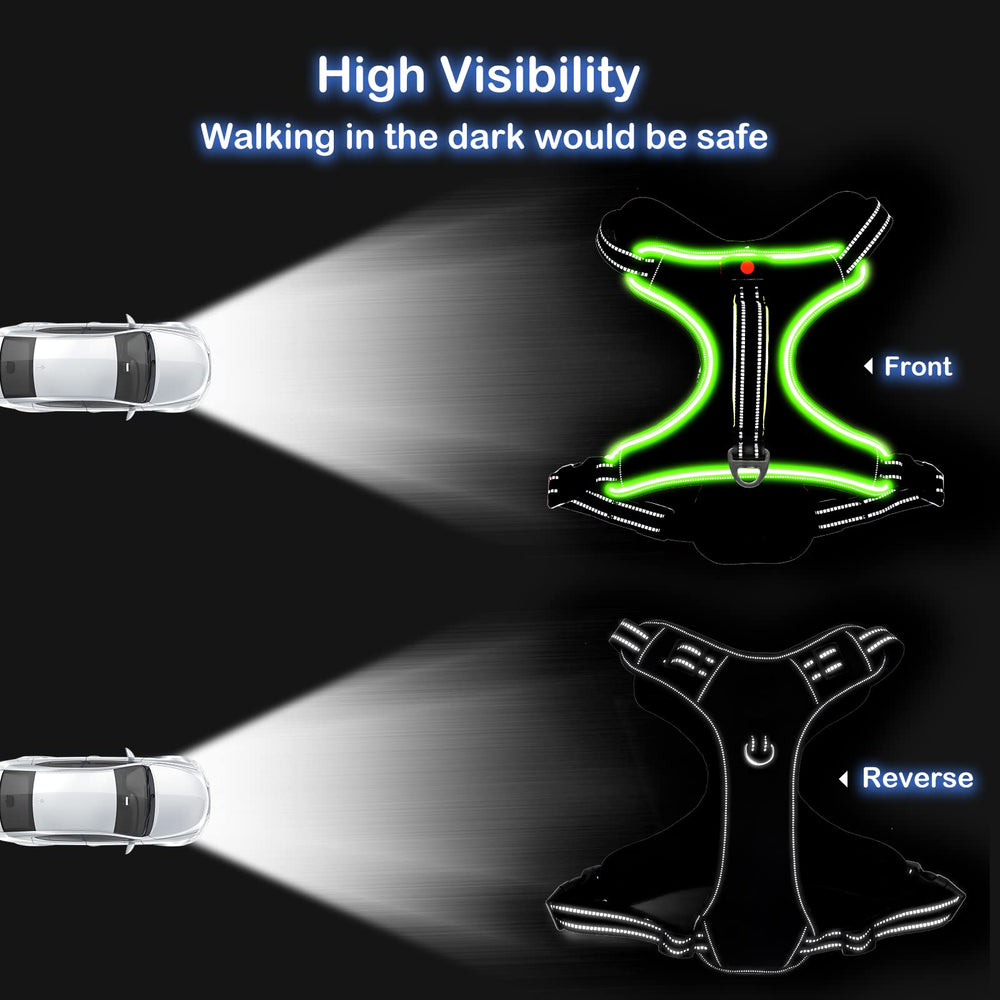 Vizbrite arnés LED, ajuste de 4 puntos para ajuste perfecto