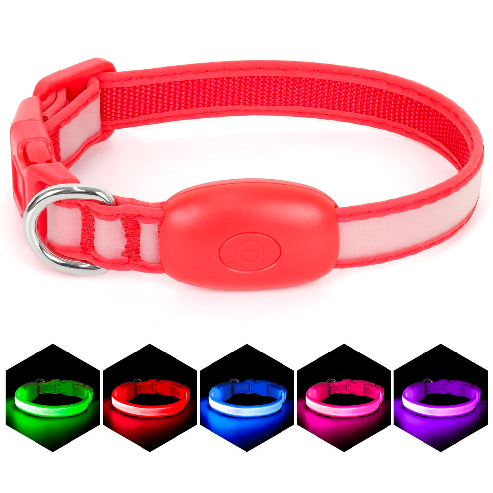 Vizpet collar luz diseno ergonomico rojo XS, confort durante cada paseo.